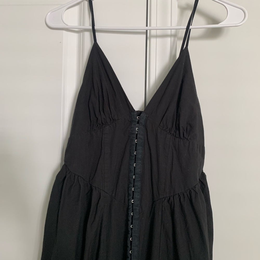 Urban Outfitters Black Hook-and-Eye Midi Dress - Picture 7 of 8